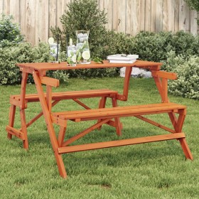 Picnic table with 2-in-1 convertible solid fir wood benches by , Garden tables - Ref: Foro24-4008992, Price: 131,29 €, Discou...