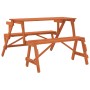 Picnic table with 2-in-1 convertible solid fir wood benches by , Garden tables - Ref: Foro24-4008992, Price: 131,29 €, Discou...