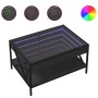 Mesa de centro con Infinity LED negro 70x50x38 cm de , Mesas de centro - Ref: Foro24-847702, Precio: 109,99 €, Descuento: %