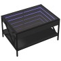 Mesa de centro con Infinity LED negro 70x50x38 cm de , Mesas de centro - Ref: Foro24-847702, Precio: 109,99 €, Descuento: %