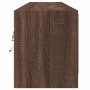 Wall-mounted TV unit with LED in brown oak color, 180x31x38 cm by , TV Furniture - Ref: Foro24-3307953, Price: 169,44 €, Disc...