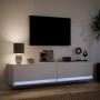 Wall-mounted TV stand with white LED lights 180x31x38 cm by , TV Furniture - Ref: Foro24-3307947, Price: 169,62 €, Discount: %