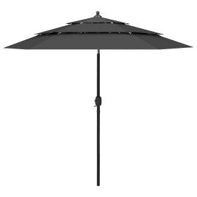 3-tier parasol with anthracite aluminum pole 2.5 m by vidaXL, Umbrellas - Ref: Foro24-313862, Price: 49,56 €, Discount: %