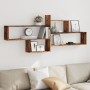 Aged engineered wood wall shelf 167.5x18x68 cm by , Shelves and shelves - Ref: Foro24-853324, Price: 41,01 €, Discount: %