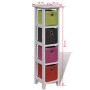 Storage shelf with colorful paulownia wood baskets by vidaXL, Lockers and storage cabinets - Ref: Foro24-241540, Price: 81,60...