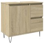 Armario de baño madera contrachapada roble Sonoma 65x33x60 cm de , Muebles de baño - Ref: Foro24-849677, Precio: 74,28 €, Des...