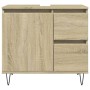 Armario de baño madera contrachapada roble Sonoma 65x33x60 cm de , Muebles de baño - Ref: Foro24-849677, Precio: 74,28 €, Des...