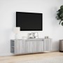 Mueble de TV de pared con luces LED gris Sonoma 135x31x39,5 cm de , Muebles TV - Ref: Foro24-852388, Precio: 96,99 €, Descuen...