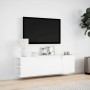 Wand-TV-Möbel mit LED-Lichtern in Weiß 135x31x39,5 cm von , TV-Möbel - Ref: Foro24-852383, Preis: 95,82 €, Rabatt: %