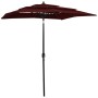 3-tier parasol with burgundy aluminum pole 2x2 m by vidaXL, Umbrellas - Ref: Foro24-313848, Price: 66,99 €, Discount: %