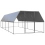 Galvanized steel chicken coop cage 3x8x2 m by , Cages and habitats for small animals - Ref: Foro24-3278820, Price: 504,22 €, ...