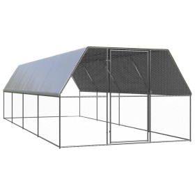 Hühnerstall aus verzinktem Stahl 3x8x2 m von , Käfige und Lebensräume für Kleintiere - Ref: Foro24-3278820, Preis: 504,68 €, ...