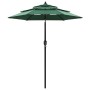 3-level umbrella with a 2m green aluminum pole by vidaXL, Umbrellas - Ref: Foro24-313853, Price: 58,59 €, Discount: %