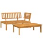 Garden pallet sofa set with 2 acacia wood cushions. by , Outdoor sofas - Ref: Foro24-3324820, Price: 263,55 €, Discount: %