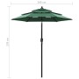 3-level umbrella with a 2m green aluminum pole by vidaXL, Umbrellas - Ref: Foro24-313853, Price: 58,59 €, Discount: %