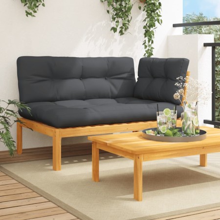 Ecksofa aus Paletten für den Garten mit Akazienholz-Kissen. von , Outdoor-Sofas - Ref: Foro24-3324781, Preis: 211,79 €, Rabat...