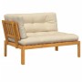 Corner garden pallet sofa with acacia wood cushions by , Outdoor sofas - Ref: Foro24-3324783, Price: 221,09 €, Discount: %