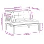 Corner garden pallet sofa with acacia wood cushions by , Outdoor sofas - Ref: Foro24-3324790, Price: 214,91 €, Discount: %