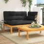 Ecksofa aus Paletten für den Garten mit Akazienholz-Kissen. von , Outdoor-Sofas - Ref: Foro24-3324784, Preis: 207,62 €, Rabat...