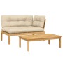 Garten-Palettensofa-Set mit 2 Teilen aus Akazienholz und Kissen. | Foro24|Onlineshop| Casa, Jardín y Más Foro24.es