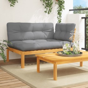 Corner garden pallet sofa with acacia wood cushions by , Outdoor sofas - Ref: Foro24-3324782, Price: 216,23 €, Discount: %