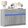 TV stand with LED in gray Sonoma engineered wood 91x34x61 cm by , TV Furniture - Ref: Foro24-852185, Price: 107,85 €, Discoun...