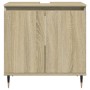 3-piece bathroom furniture set made of Sonoma oak plywood. by , Bathroom furniture - Ref: Foro24-3307673, Price: 190,54 €, Di...