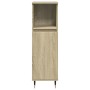 Set de muebles de baño 3 pzas madera contrachapada roble Sonoma de , Muebles de baño - Ref: Foro24-3307673, Precio: 203,99 €,...