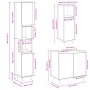 3-piece bathroom furniture set made of Sonoma oak plywood. by , Bathroom furniture - Ref: Foro24-3307673, Price: 190,54 €, Di...