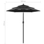 3-level black umbrella with a 2m aluminum pole by vidaXL, Umbrellas - Ref: Foro24-313858, Price: 46,68 €, Discount: %