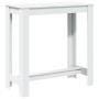 Mesa alta de bar madera ingeniería blanca 102x50x103,5 cm de , Mesas de cocina y de comedor - Ref: Foro24-854409, Precio: 76,...