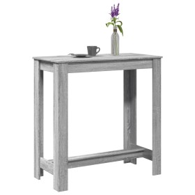 Mesa alta de bar madera ingeniería gris Sonoma 102x50x103,5 cm de , Mesas de cocina y de comedor - Ref: Foro24-854414, Precio...