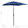 Sombrilla de 3 niveles con poste de aluminio azul 2x2 m de vidaXL, Sombrillas - Ref: Foro24-313851, Precio: 66,99 €, Descuent...