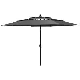 3-tier parasol with anthracite aluminum pole 3.5 m by vidaXL, Umbrellas - Ref: Foro24-313878, Price: 101,99 €, Discount: %