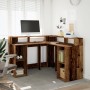 Schreibtisch mit LED-Beleuchtung, verwittertes Holz, 130x130x91 cm. von , Schreibtische - Ref: Foro24-3309454, Preis: 211,19 ...