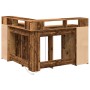 Engineered aged wood LED desktop 130x130x91 cm by , Desks - Ref: Foro24-3309454, Price: 211,19 €, Discount: %