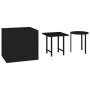 Garden side tables 3 pieces synthetic black rattan by , Garden tables - Ref: Foro24-3324831, Price: 62,99 €, Discount: %