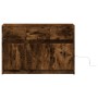 LED TV stand in smoked oak engineered wood, 91x34x61 cm by , TV Furniture - Ref: Foro24-852184, Price: 104,47 €, Discount: %