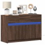 LED TV stand in brown oak engineered wood, 91x34x61 cm by , TV Furniture - Ref: Foro24-852186, Price: 107,85 €, Discount: %