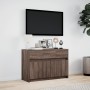 LED TV stand in brown oak engineered wood, 91x34x61 cm by , TV Furniture - Ref: Foro24-852186, Price: 107,85 €, Discount: %