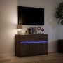 LED TV stand in brown oak engineered wood, 91x34x61 cm by , TV Furniture - Ref: Foro24-852186, Price: 107,85 €, Discount: %