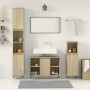 3-piece bathroom furniture set made of Sonoma oak plywood. by , Bathroom furniture - Ref: Foro24-3307679, Price: 221,12 €, Di...