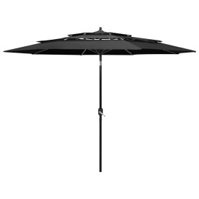 3-level umbrella with anthracite aluminum pole, 3 m. by vidaXL, Umbrellas - Ref: Foro24-313870, Price: 80,99 €, Discount: %