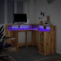 Escritorio con luz LED madera ingeniería artisian 130x130x91 cm de , Escritorios - Ref: Foro24-3309455, Precio: 211,19 €, Des...