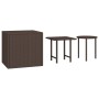 Garden side tables 3 pieces synthetic brown rattan by , Garden tables - Ref: Foro24-3324832, Price: 61,92 €, Discount: %