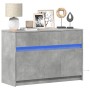 LED TV stand in gray concrete engineered wood 91x34x61 cm by , TV Furniture - Ref: Foro24-852183, Price: 104,47 €, Discount: %