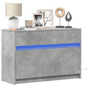 LED TV stand in gray concrete engineered wood 91x34x61 cm by , TV Furniture - Ref: Foro24-852183, Price: 104,58 €, Discount: %