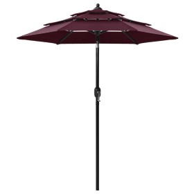 3-tier parasol with burgundy aluminum pole 2 m by vidaXL, Umbrellas - Ref: Foro24-313856, Price: 61,99 €, Discount: %