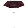 3-tier parasol with burgundy aluminum pole 2 m by vidaXL, Umbrellas - Ref: Foro24-313856, Price: 61,73 €, Discount: %