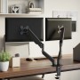 Dual monitor arm for 27" screens, black, with a maximum weight capacity of 20 kg and VESA 75/100 mm compatibility. by , Monit...